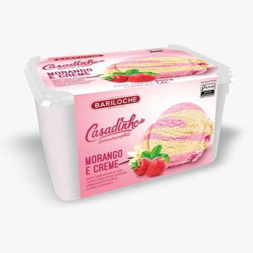 Sorvete Casadinho Morango e Creme 1,6L